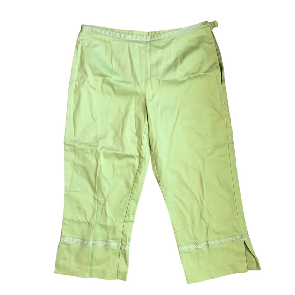 Flair FS Sport Green Knee Pants - summer resort pants - cotton spandex blend